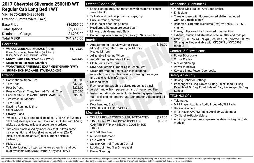 chevrolet silverado 2500hd 2017 1GC0KUEG6HZ209645 image chevrolet silverado 2500hd 2017 1GC0KUEG6HZ209645 image